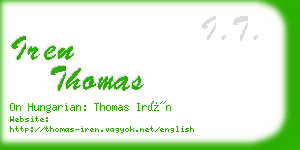 iren thomas business card